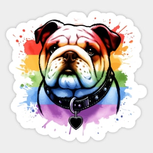 Pride LGBTQIA Trans English Bulldog Sticker